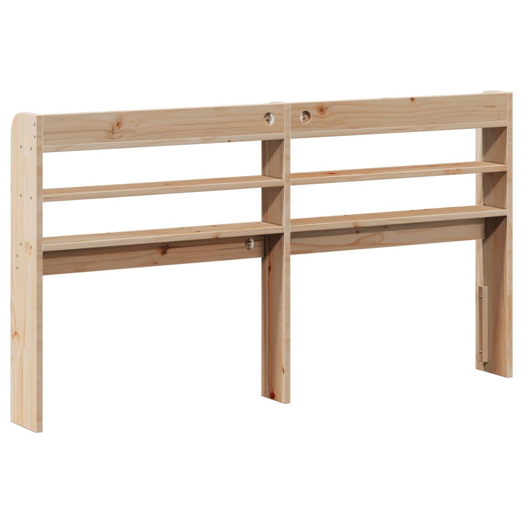Hoofdbord met schappen 120 cm massief grenenhout is nu te koop bij PeponiXL, paradijselijk wonen!