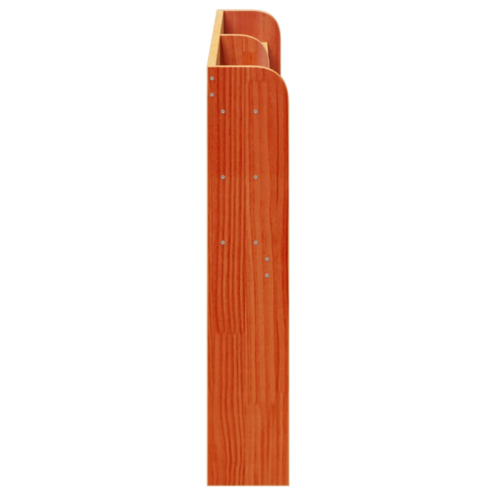 Hoofdbord met schappen 120 cm massief grenenhout wasbruin is nu te koop bij PeponiXL, paradijselijk wonen!