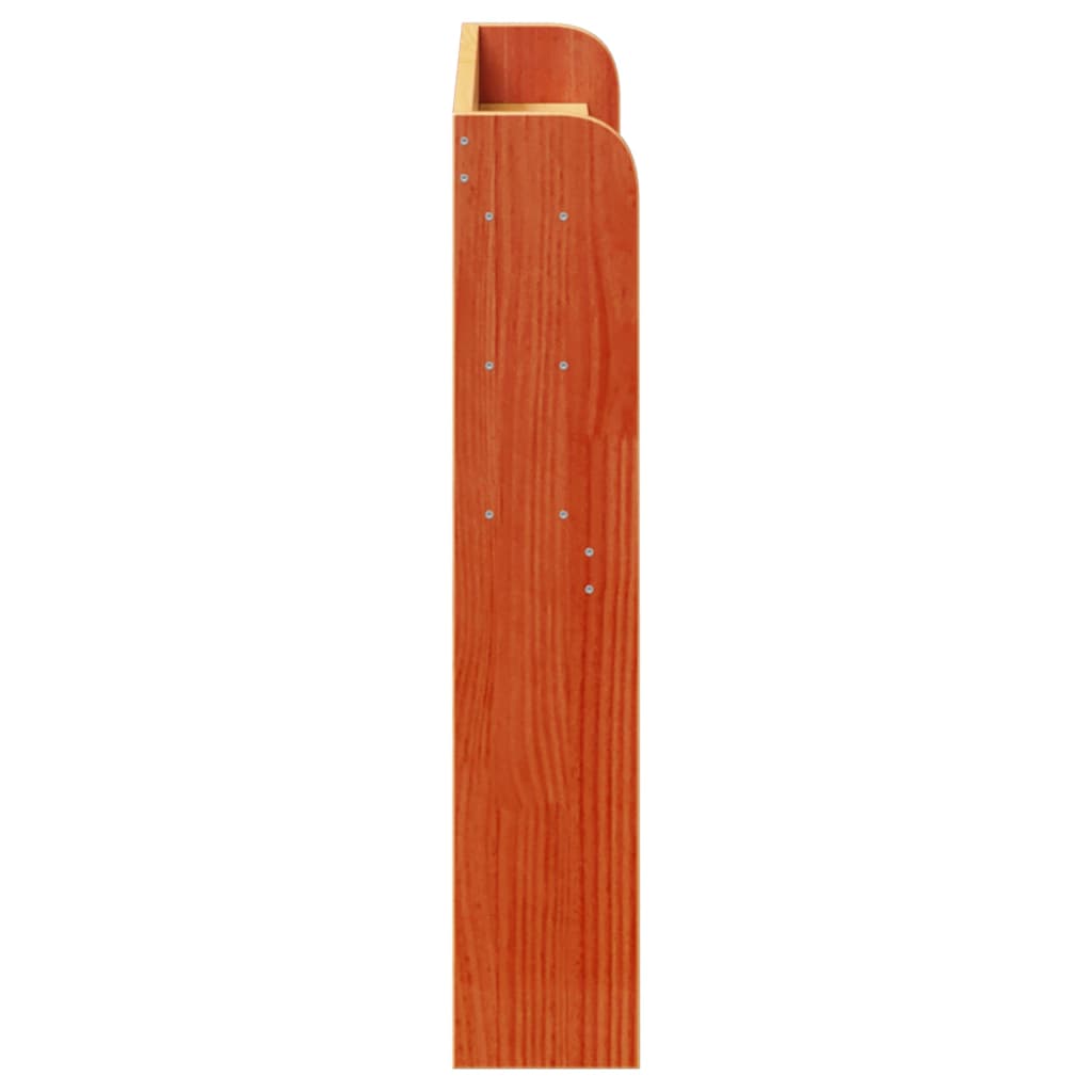 Hoofdbord met schappen 100 cm massief grenenhout wasbruin is nu te koop bij PeponiXL, paradijselijk wonen!