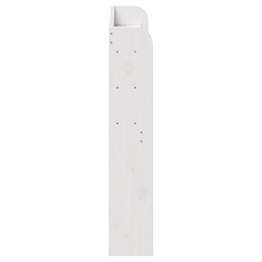 Hoofdbord met schappen 90 cm massief grenenhout wit is nu te koop bij PeponiXL, paradijselijk wonen!