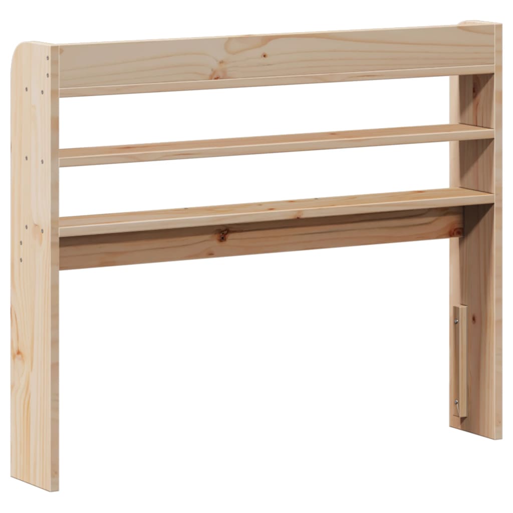 Hoofdbord met schappen 75 cm massief grenenhout is nu te koop bij PeponiXL, paradijselijk wonen!