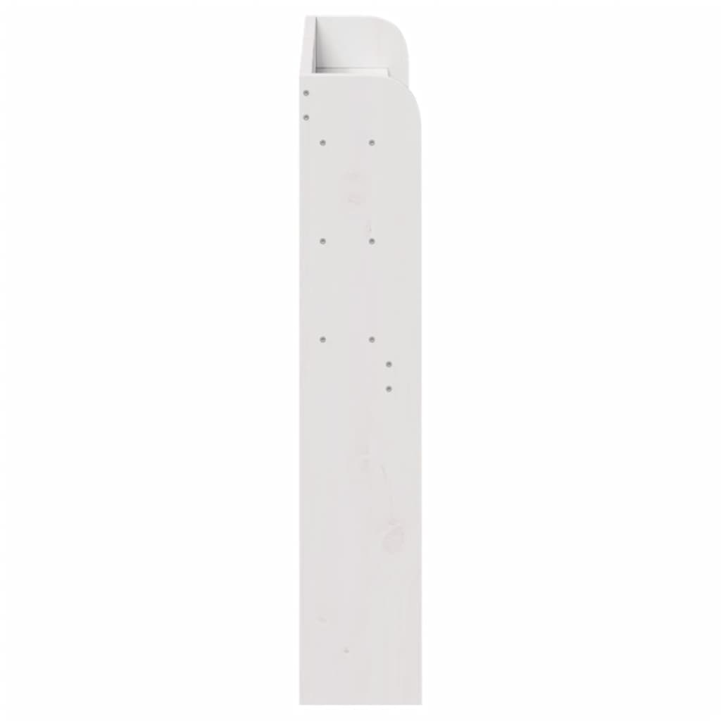 Hoofdbord met schappen 75 cm massief grenenhout wit is nu te koop bij PeponiXL, paradijselijk wonen!