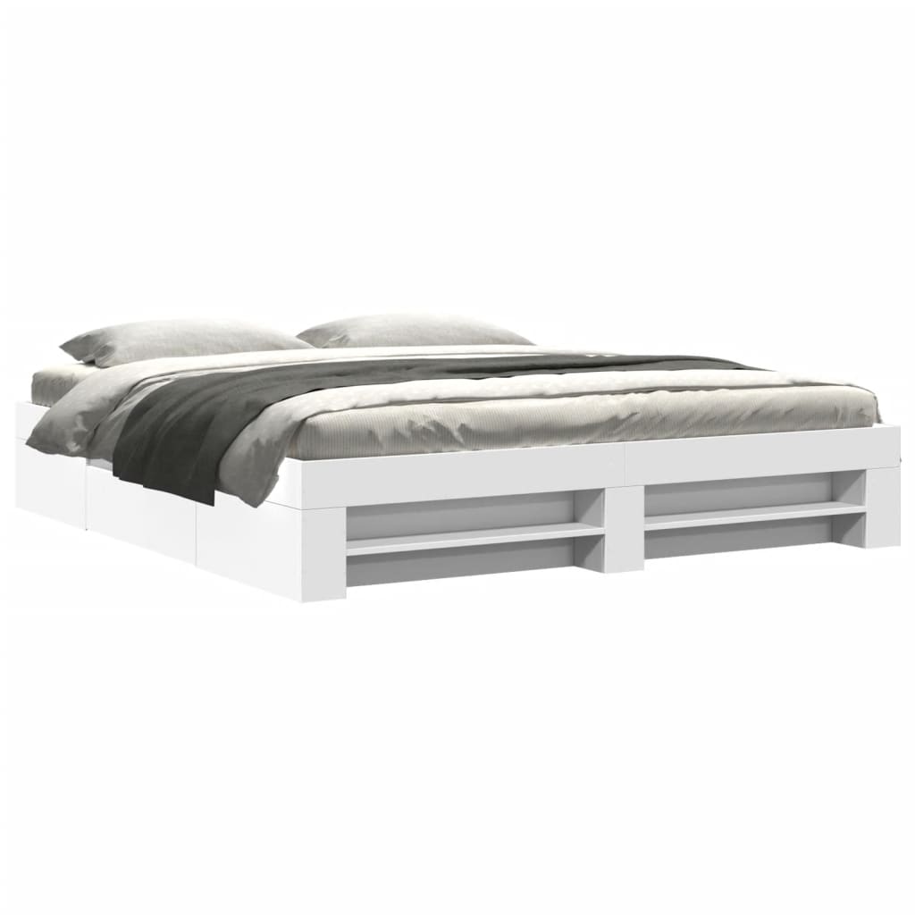 Bedframe zonder matras 180x200 cm spaanplaat wit is nu te koop bij PeponiXL, paradijselijk wonen!