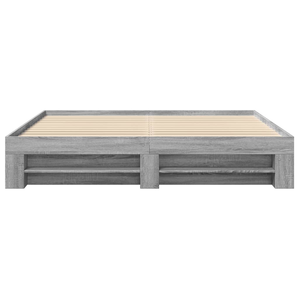 Bedframe zonder matras 180x200 cm spaanplaat grijs Sonoma is nu te koop bij PeponiXL, paradijselijk wonen!