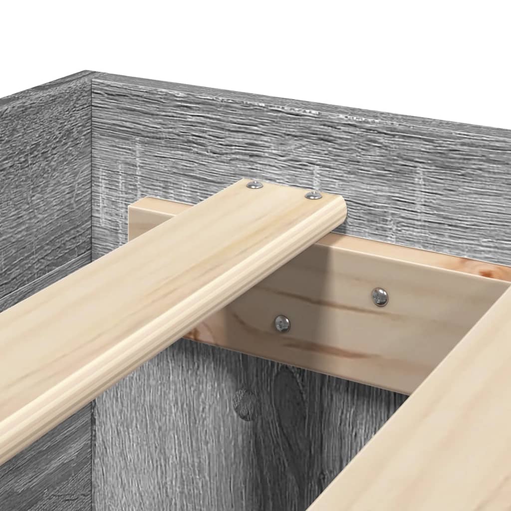 Bedframe zonder matras 180x200 cm spaanplaat grijs Sonoma is nu te koop bij PeponiXL, paradijselijk wonen!