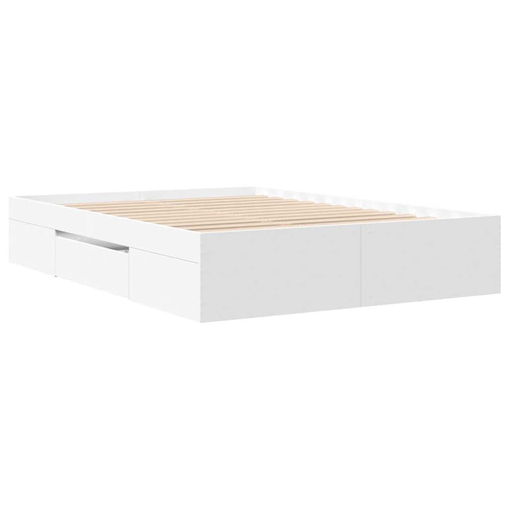 Bedframe massief hout wit 140x190 cm is nu te koop bij PeponiXL, paradijselijk wonen!