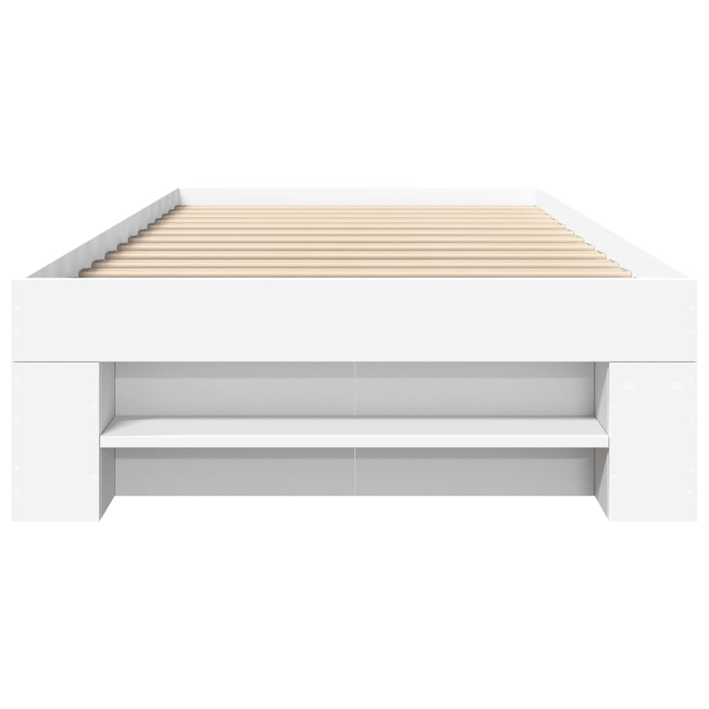 Bedframe bewerkt hout wit 75x190 cm is nu te koop bij PeponiXL, paradijselijk wonen!