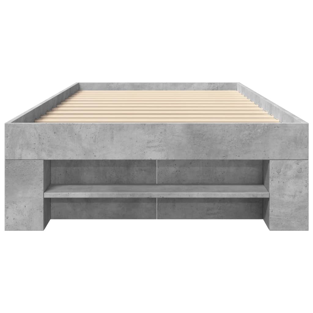 Bedframe bewerkt hout betongrijs 75x190 cm is nu te koop bij PeponiXL, paradijselijk wonen!