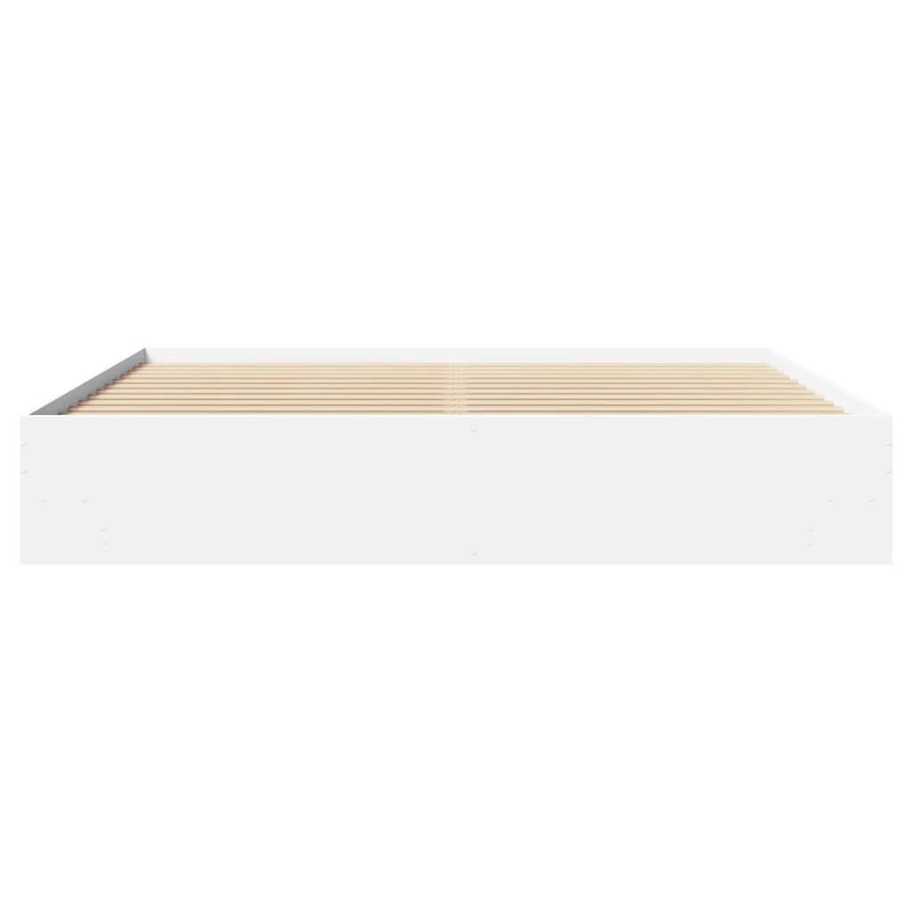 Bedframe massief hout wit 200x200 cm is nu te koop bij PeponiXL, paradijselijk wonen!