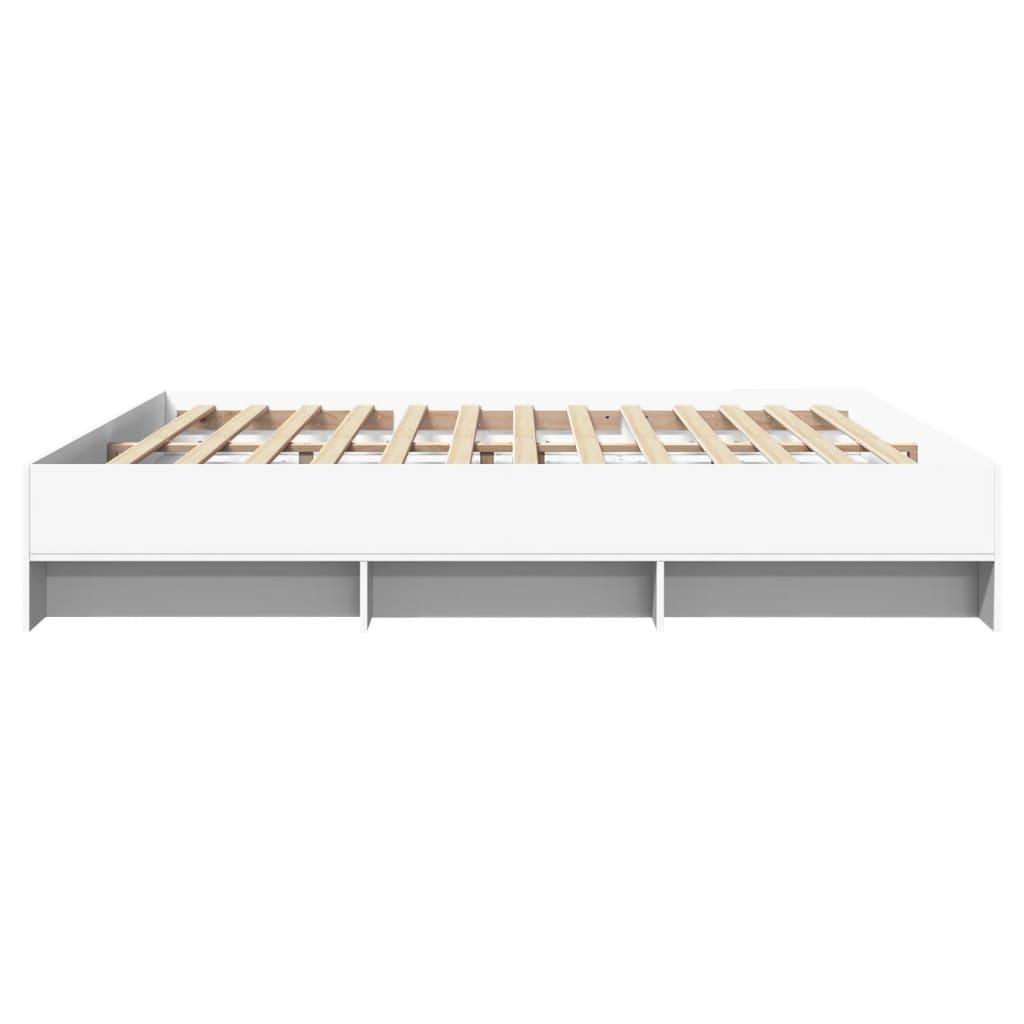Bedframe massief hout wit 200x200 cm is nu te koop bij PeponiXL, paradijselijk wonen!