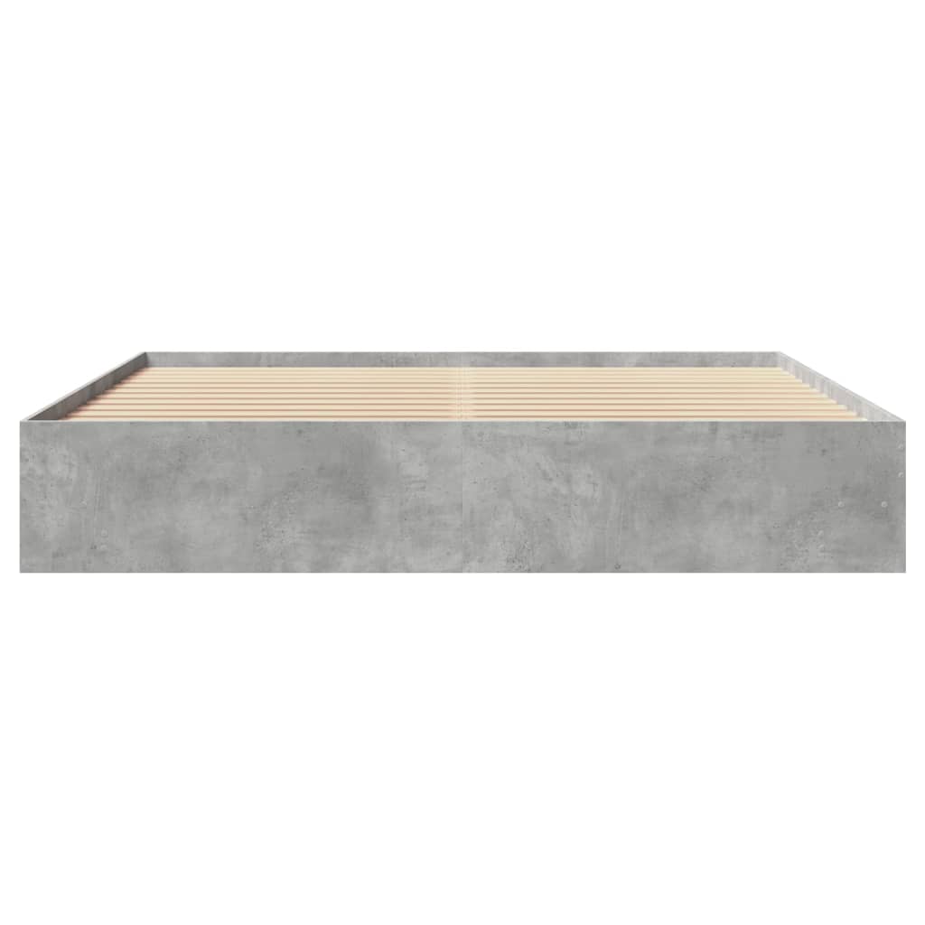 Bedframe bewerkt hout betongrijs 200x200 cm is nu te koop bij PeponiXL, paradijselijk wonen!