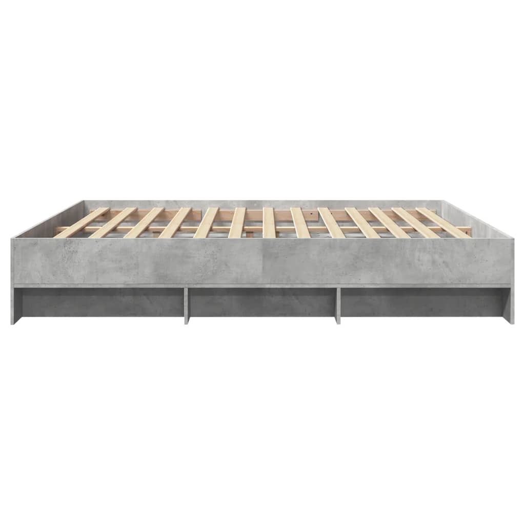 Bedframe bewerkt hout betongrijs 200x200 cm is nu te koop bij PeponiXL, paradijselijk wonen!