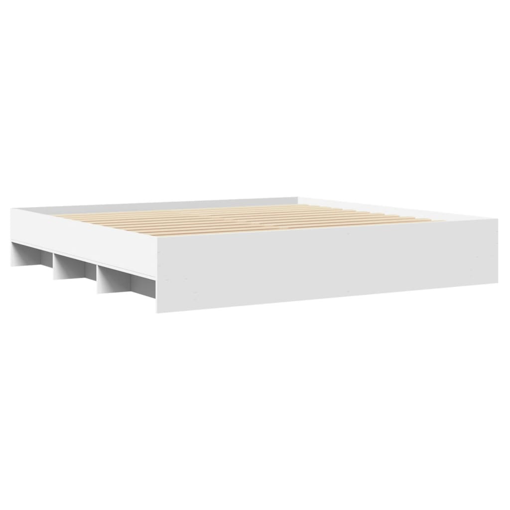 Bedframe zonder matras 180x200 cm spaanplaat wit is nu te koop bij PeponiXL, paradijselijk wonen!