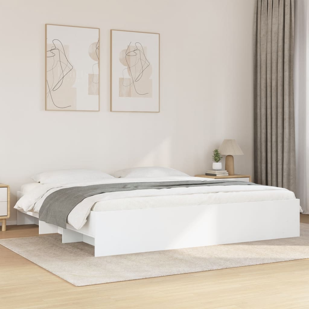 Bedframe zonder matras 180x200 cm spaanplaat wit is nu te koop bij PeponiXL, paradijselijk wonen!