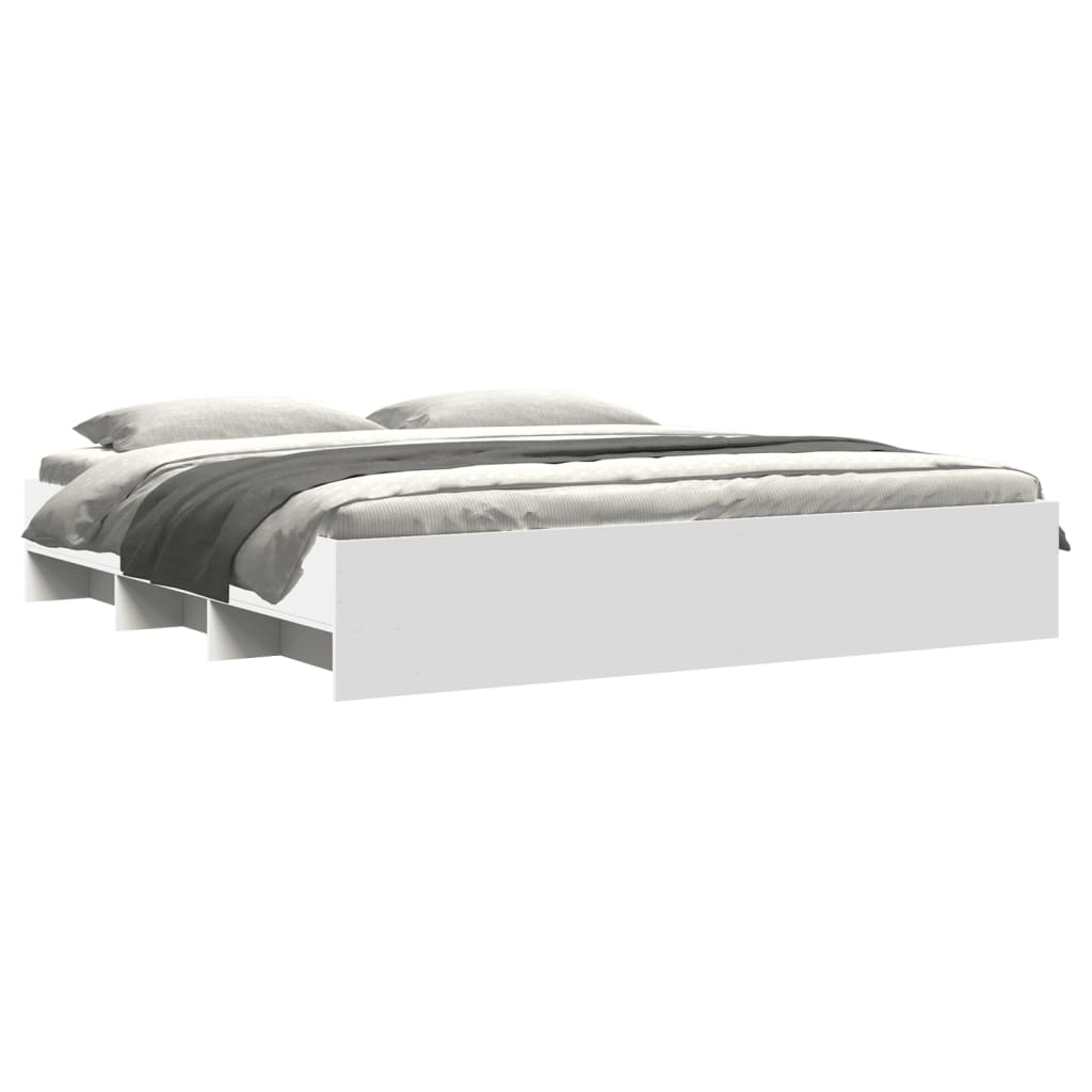 Bedframe zonder matras 180x200 cm spaanplaat wit is nu te koop bij PeponiXL, paradijselijk wonen!