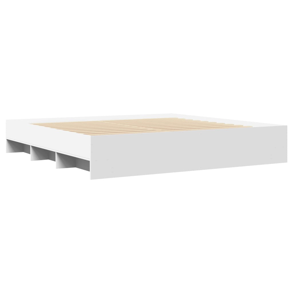 Bedframe zonder matras 180x200 cm spaanplaat wit is nu te koop bij PeponiXL, paradijselijk wonen!