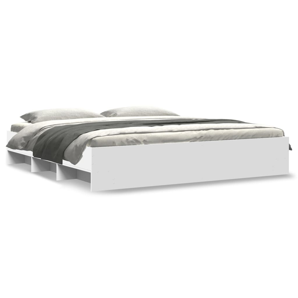 Bedframe zonder matras 180x200 cm spaanplaat wit is nu te koop bij PeponiXL, paradijselijk wonen!