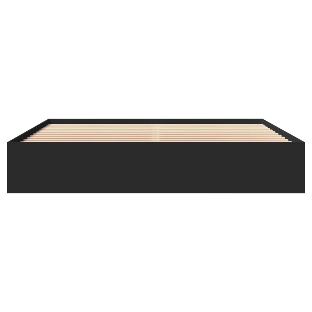 Bedframe zonder matras 180x200 cm spaanplaat zwart is nu te koop bij PeponiXL, paradijselijk wonen!