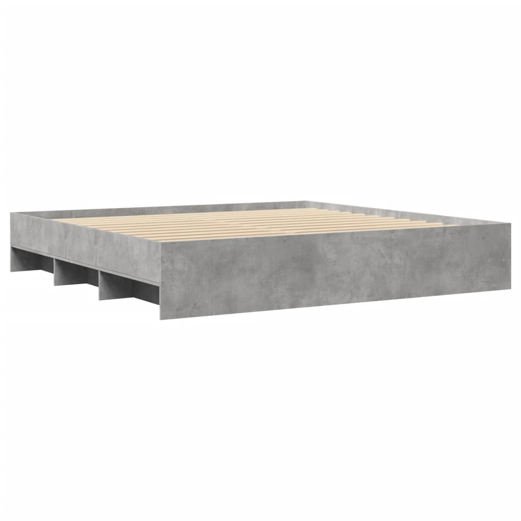 Bedframe zonder matras 180x200 cm spaanplaat betongrijs is nu te koop bij PeponiXL, paradijselijk wonen!