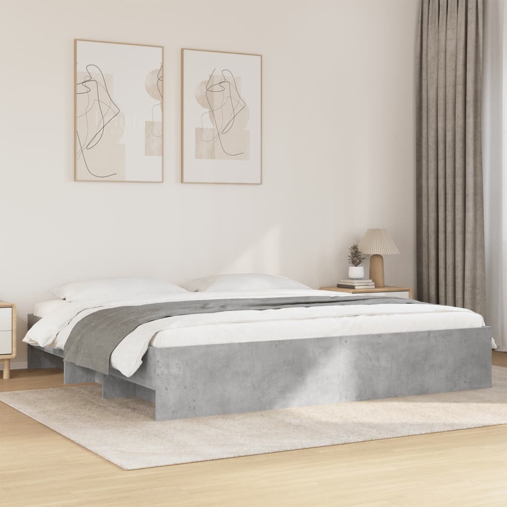 Bedframe zonder matras 180x200 cm spaanplaat betongrijs is nu te koop bij PeponiXL, paradijselijk wonen!
