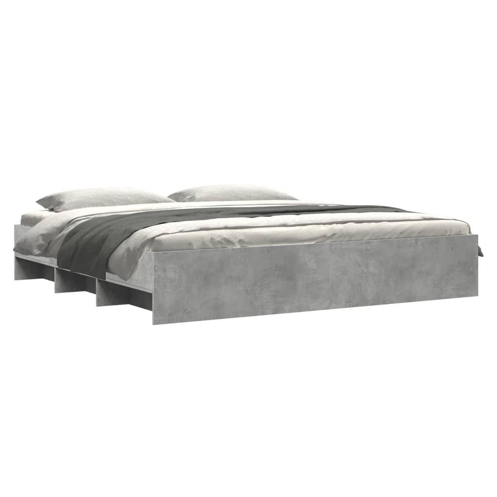 Bedframe zonder matras 180x200 cm spaanplaat betongrijs is nu te koop bij PeponiXL, paradijselijk wonen!