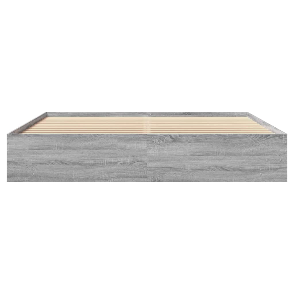 Bedframe zonder matras 180x200 cm spaanplaat grijs Sonoma is nu te koop bij PeponiXL, paradijselijk wonen!