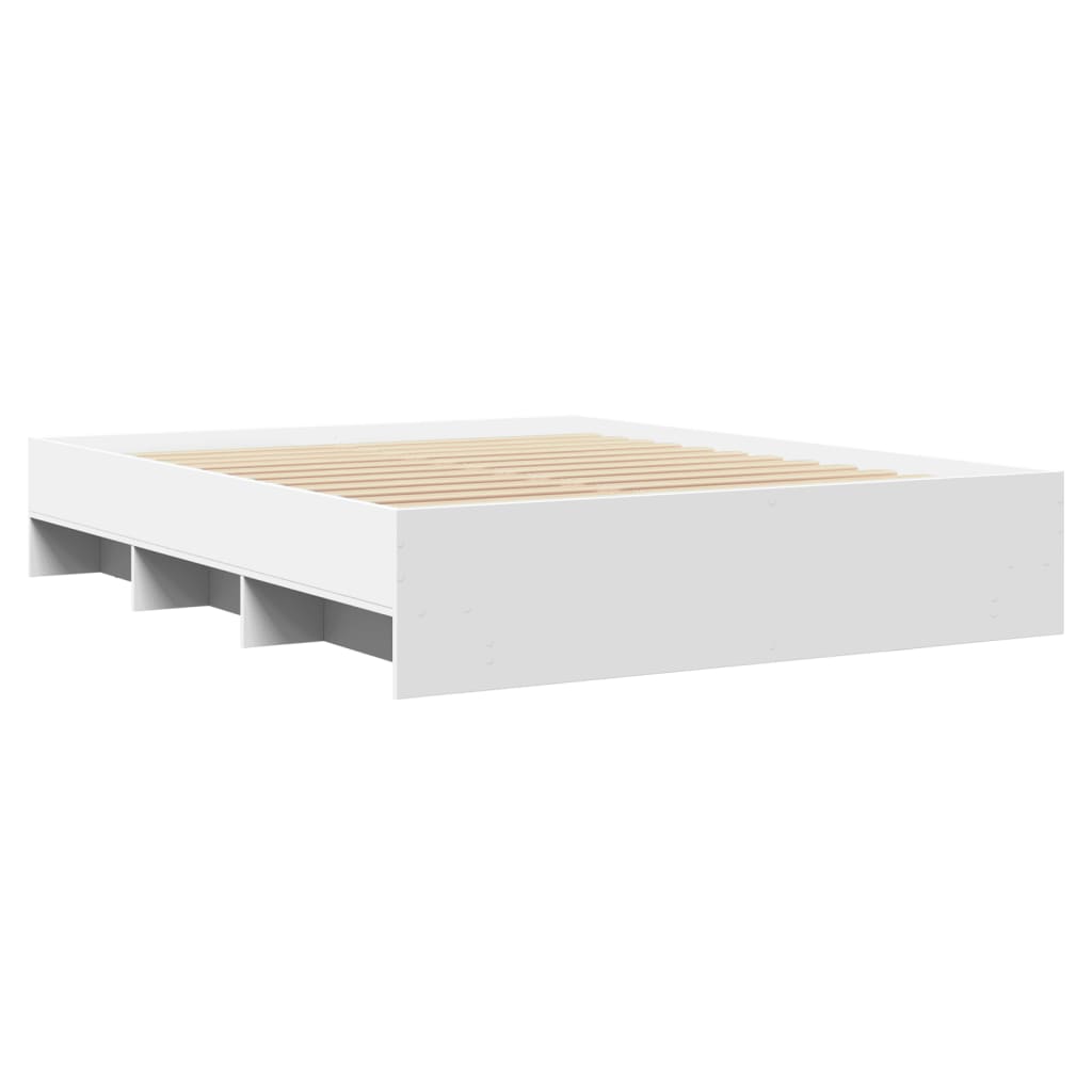 Bedframe zonder matras 160x200 cm spaanplaat wit is nu te koop bij PeponiXL, paradijselijk wonen!