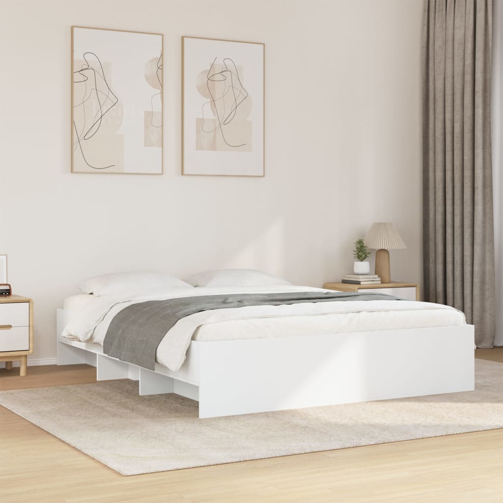 Bedframe zonder matras 160x200 cm spaanplaat wit is nu te koop bij PeponiXL, paradijselijk wonen!