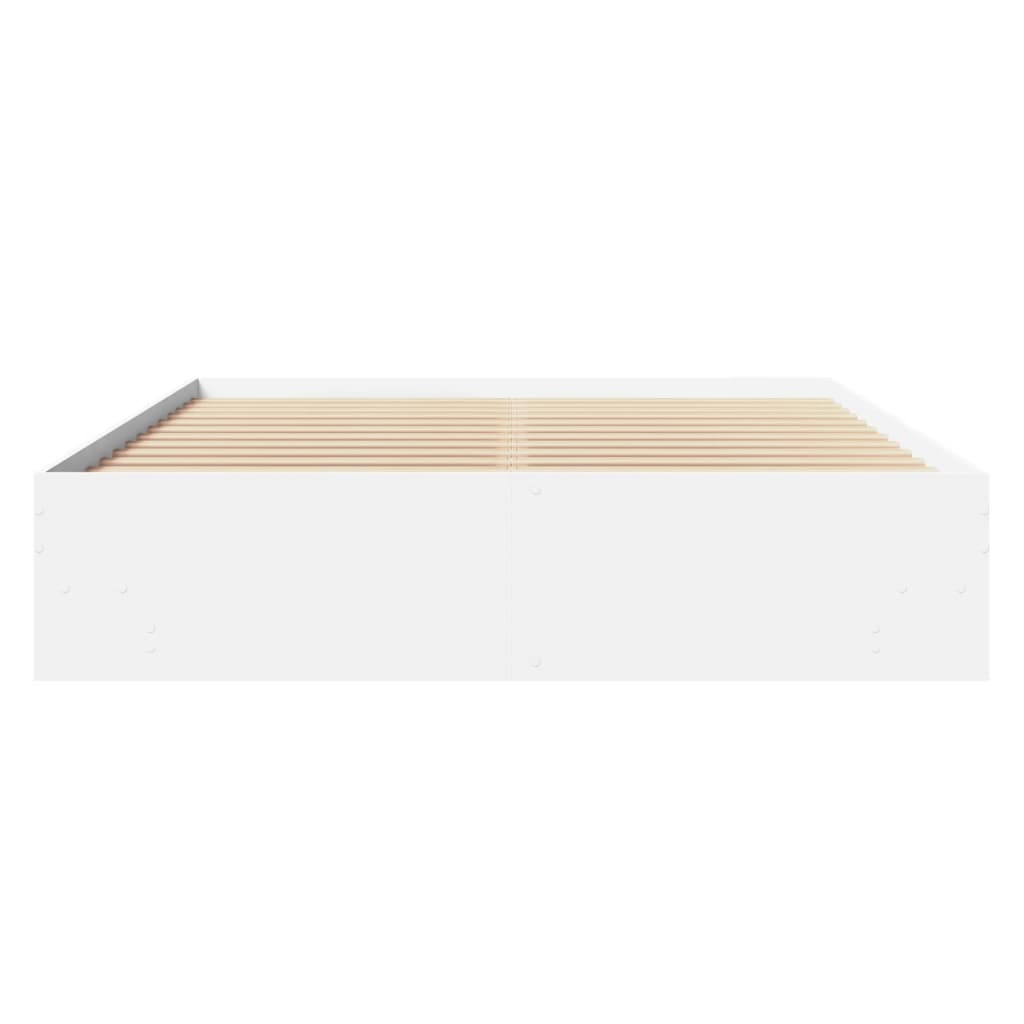 Bedframe zonder matras 160x200 cm spaanplaat wit is nu te koop bij PeponiXL, paradijselijk wonen!