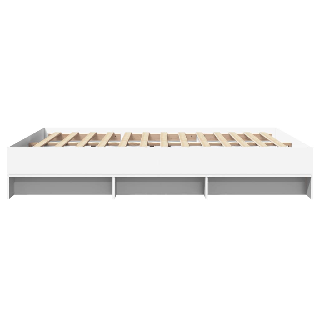 Bedframe zonder matras 160x200 cm spaanplaat wit is nu te koop bij PeponiXL, paradijselijk wonen!