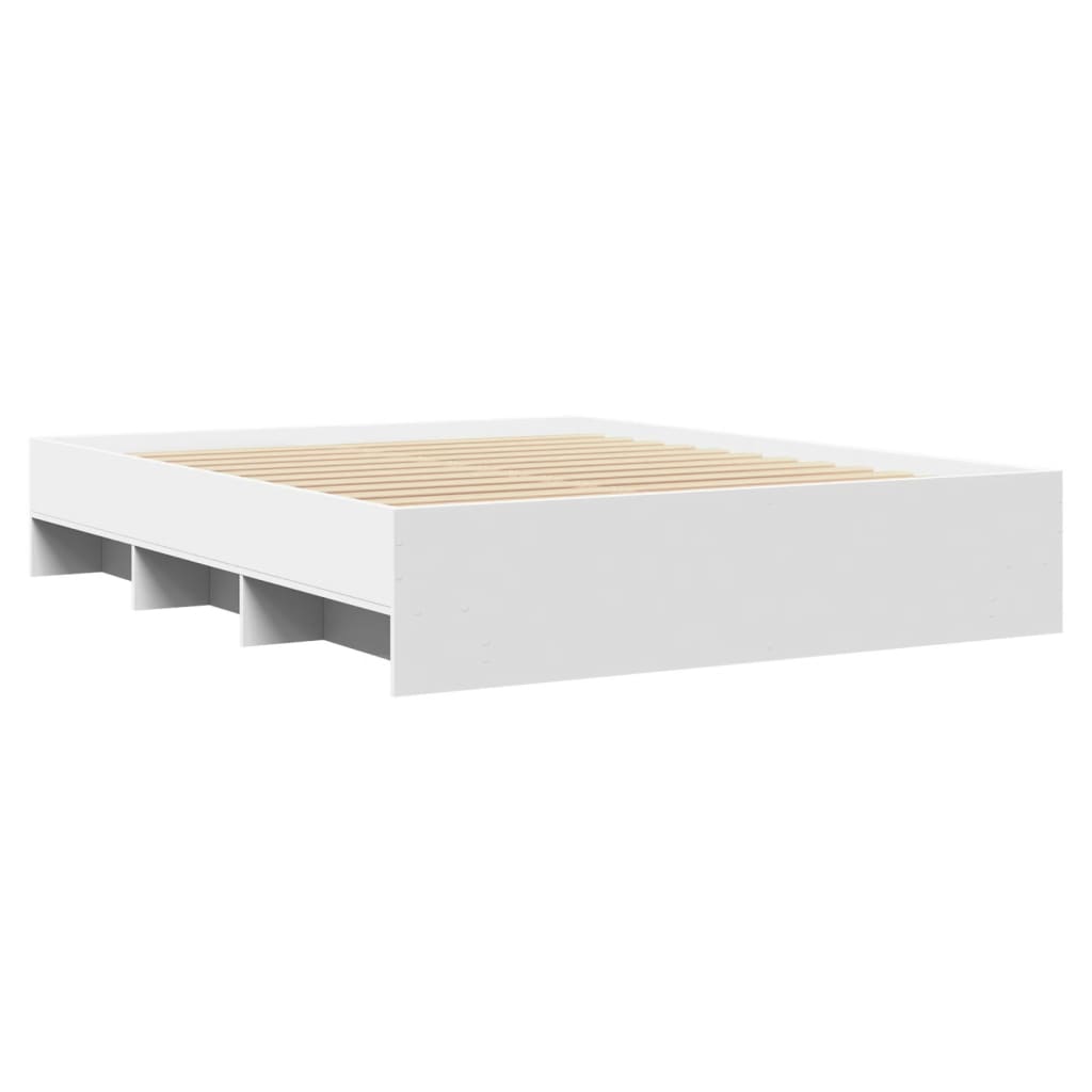 Bedframe zonder matras 160x200 cm spaanplaat wit is nu te koop bij PeponiXL, paradijselijk wonen!