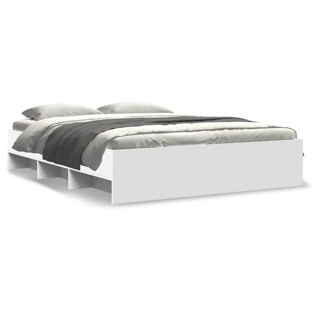 Bedframe zonder matras 160x200 cm spaanplaat wit is nu te koop bij PeponiXL, paradijselijk wonen!