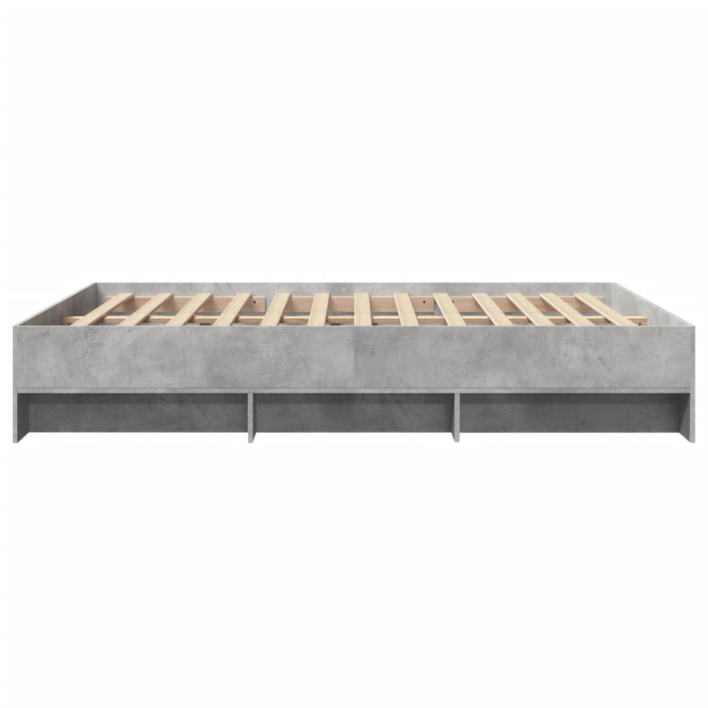 Bedframe zonder matras 160x200 cm spaanplaat betongrijs is nu te koop bij PeponiXL, paradijselijk wonen!