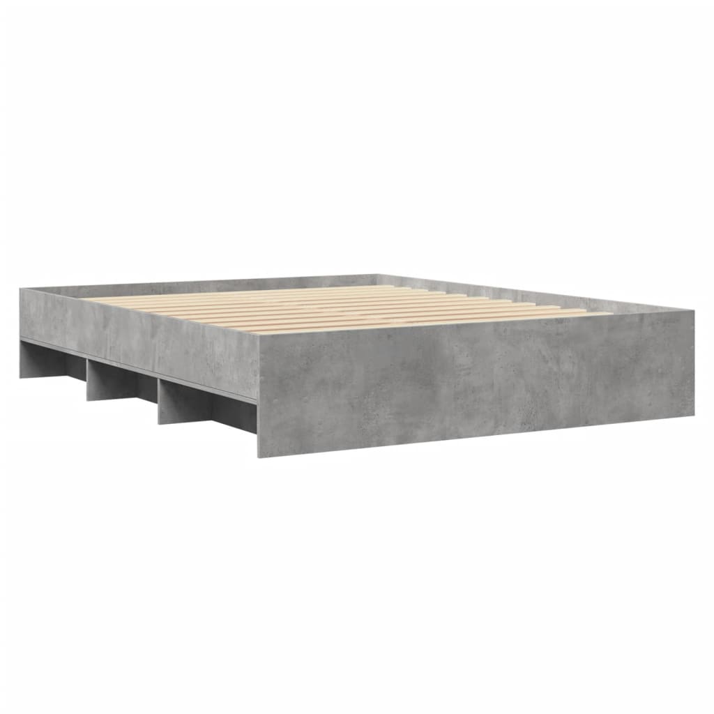 Bedframe bewerkt hout betongrijs 150x200 cm is nu te koop bij PeponiXL, paradijselijk wonen!