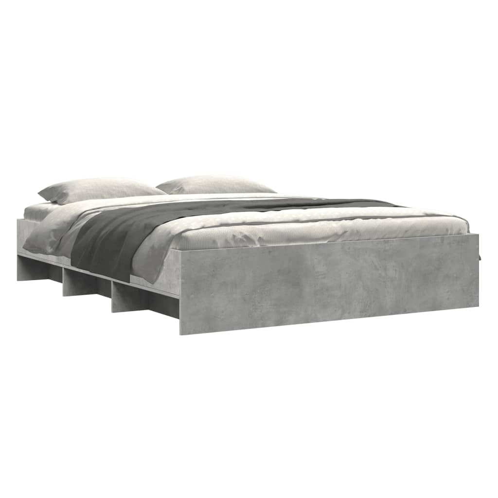 Bedframe bewerkt hout betongrijs 150x200 cm is nu te koop bij PeponiXL, paradijselijk wonen!