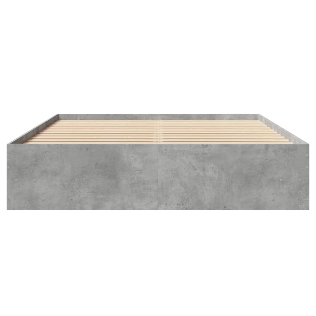 Bedframe bewerkt hout betongrijs 150x200 cm is nu te koop bij PeponiXL, paradijselijk wonen!