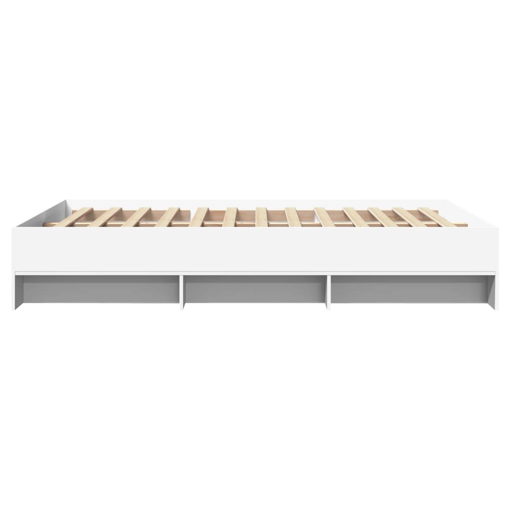 Bedframe bewerkt hout wit 140x200 cm is nu te koop bij PeponiXL, paradijselijk wonen!