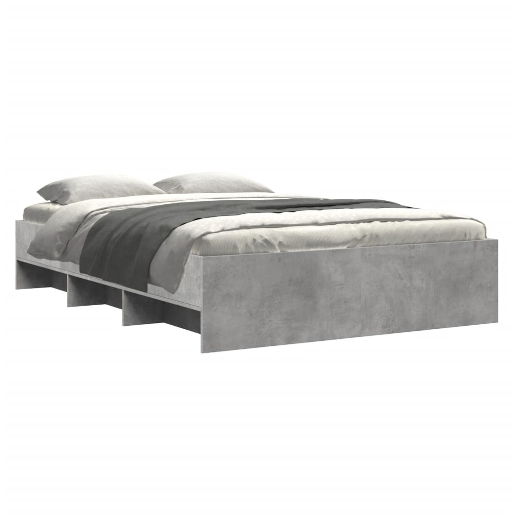 Bedframe bewerkt hout betongrijs 140x200 cm is nu te koop bij PeponiXL, paradijselijk wonen!