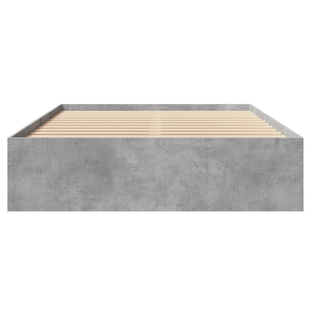 Bedframe bewerkt hout betongrijs 140x200 cm is nu te koop bij PeponiXL, paradijselijk wonen!