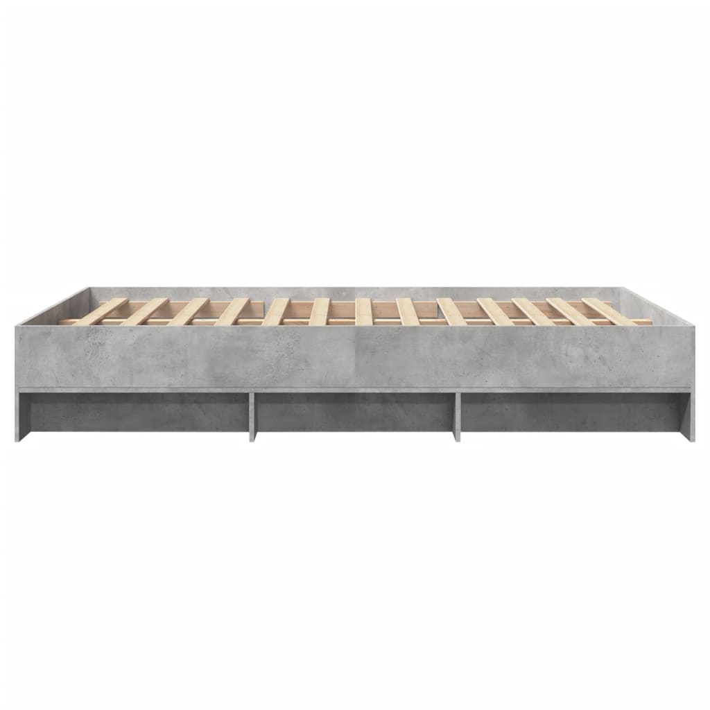 Bedframe bewerkt hout betongrijs 140x200 cm is nu te koop bij PeponiXL, paradijselijk wonen!