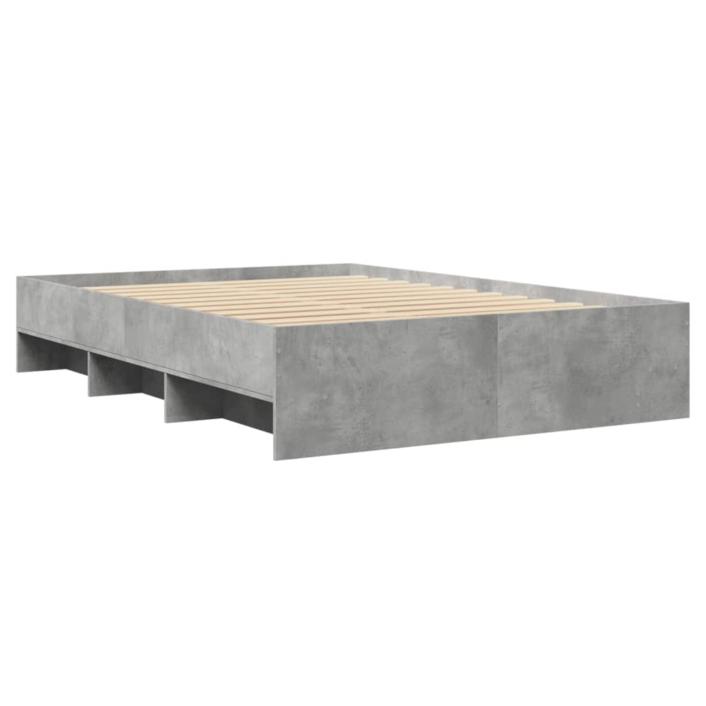Bedframe bewerkt hout betongrijs 140x200 cm is nu te koop bij PeponiXL, paradijselijk wonen!