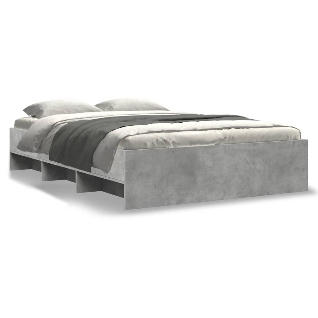 Bedframe bewerkt hout betongrijs 140x200 cm is nu te koop bij PeponiXL, paradijselijk wonen!