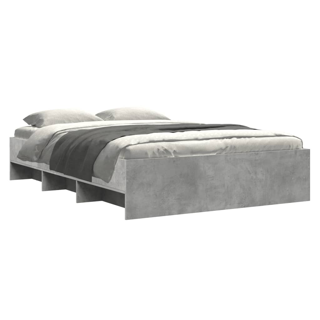 Bedframe bewerkt hout betongrijs 120x200 cm is nu te koop bij PeponiXL, paradijselijk wonen!