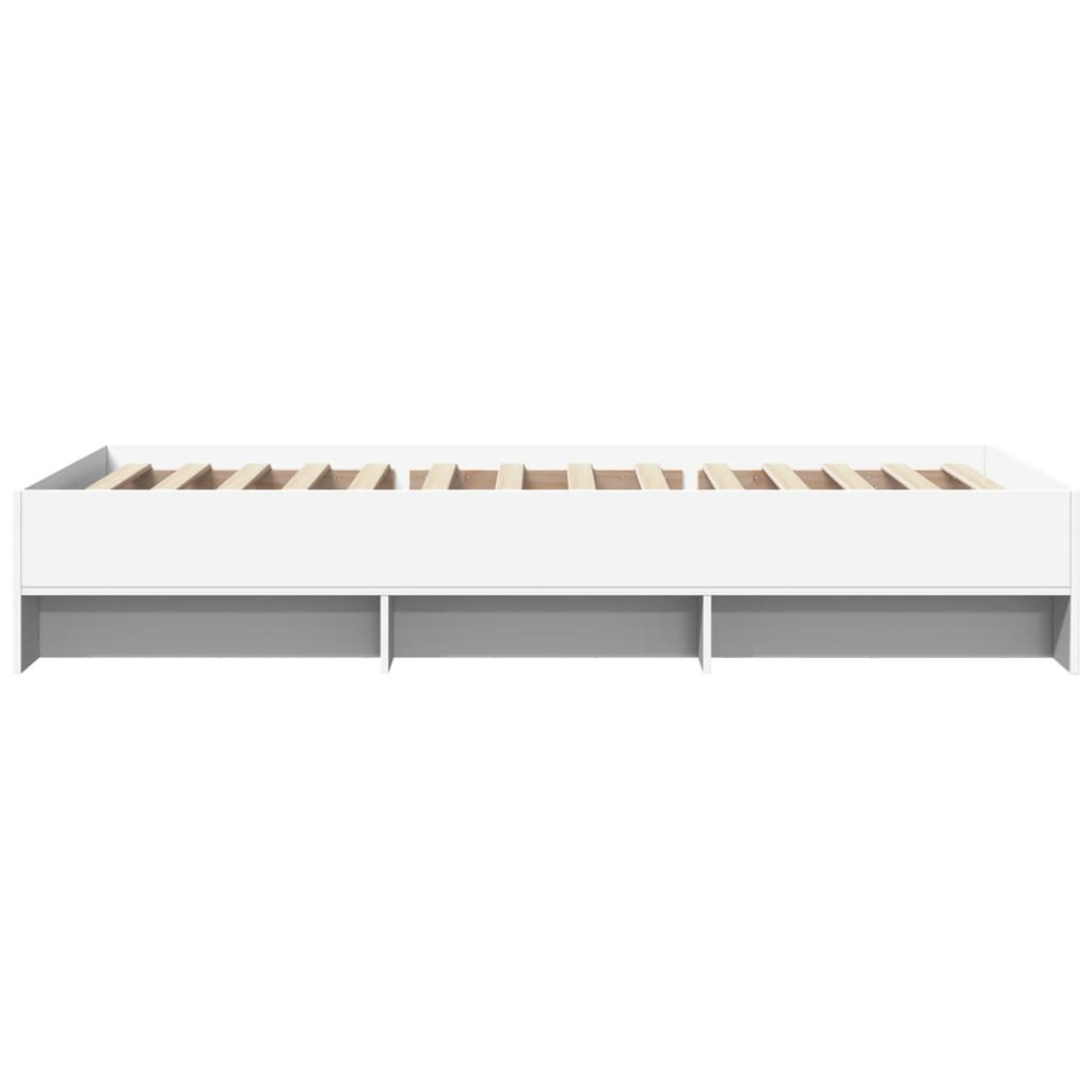 Bedframe bewerkt hout wit 100x200 cm is nu te koop bij PeponiXL, paradijselijk wonen!