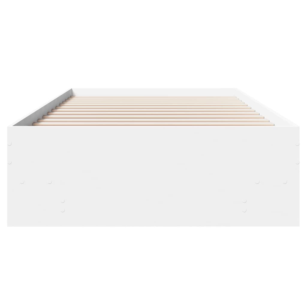 Bedframe bewerkt hout wit 90x200 cm is nu te koop bij PeponiXL, paradijselijk wonen!