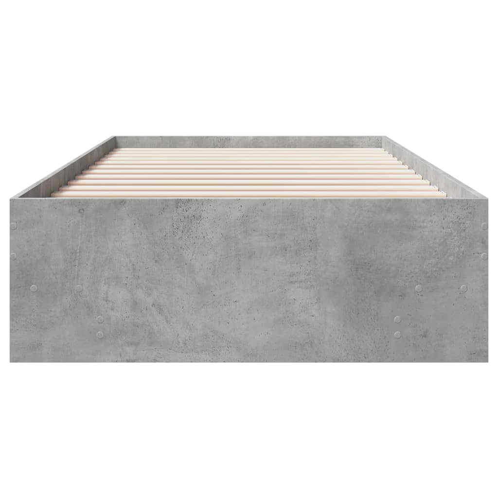 Bedframe bewerkt hout betongrijs 90x200 cm is nu te koop bij PeponiXL, paradijselijk wonen!