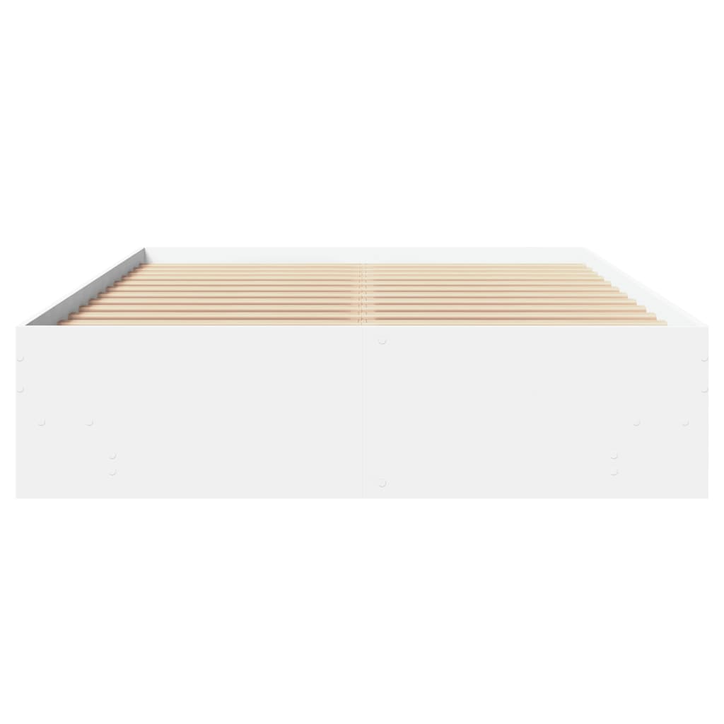 Bedframe massief hout wit 140x190 cm is nu te koop bij PeponiXL, paradijselijk wonen!