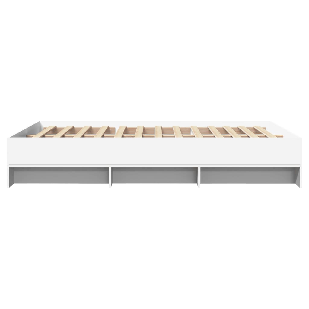 Bedframe massief hout wit 140x190 cm is nu te koop bij PeponiXL, paradijselijk wonen!