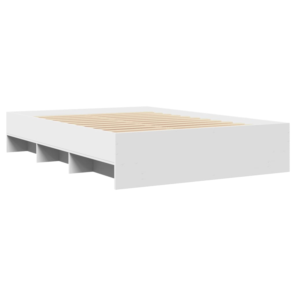 Bedframe massief hout wit 140x190 cm is nu te koop bij PeponiXL, paradijselijk wonen!