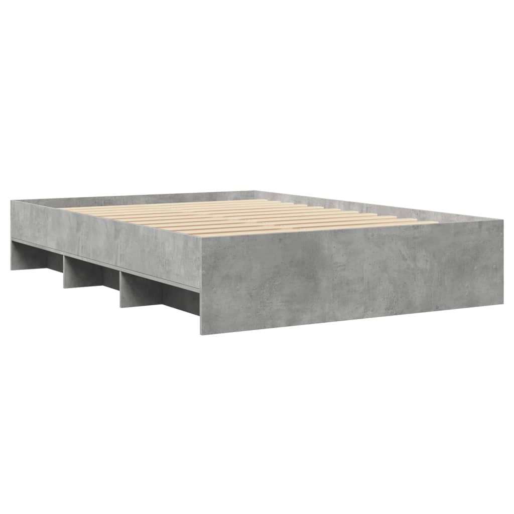 Bedframe bewerkt hout betongrijs 140x190 cm is nu te koop bij PeponiXL, paradijselijk wonen!